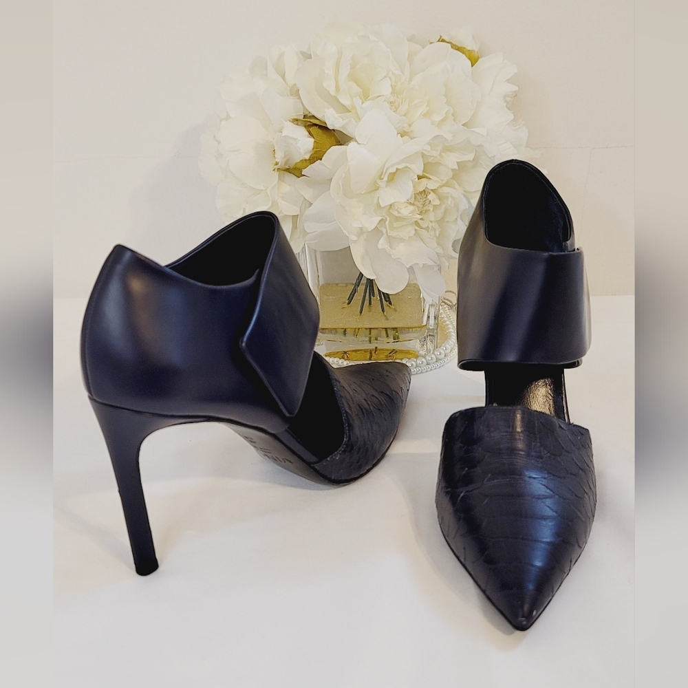 Vince Black Pointed D'Orsay Stiletto Heels